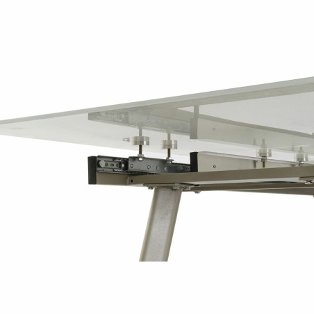 Dining Table DKD Home Decor Crystal Golden Metal White (140 x 80 x 76