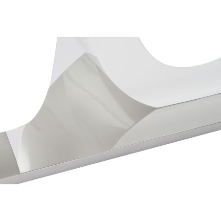 Mesa de Comedor DKD Home Decor Cristal Transparente Blanco Madera MDF