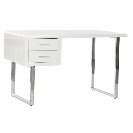 Bureau DKD Home Decor Wit Zilverkleurig Metaal Hout MDF 120 x 55 x 76