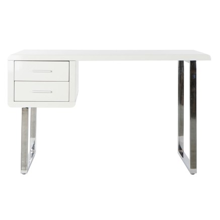 Escritorio DKD Home Decor Blanco Plateado Metal Madera MDF 120 x 55 x 2