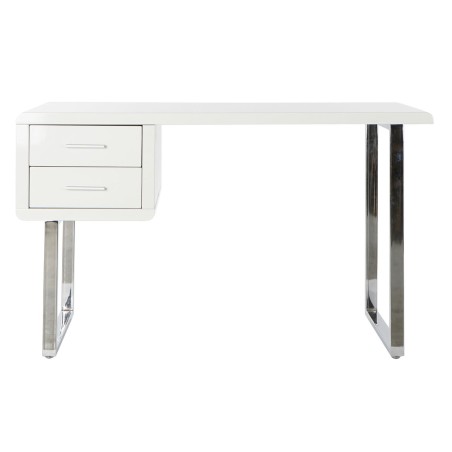 Scrivania DKD Home Decor Bianco Argentato Metallo Legno MDF 120 x 55 x