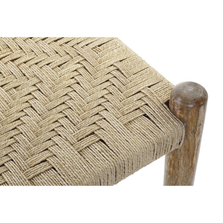 Panca DKD Home Decor 145 x 55 x 49 cm Naturale Marrone Corda Legno di 2