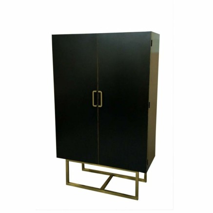 Armario DKD Home Decor  110 x 50 x 180 cm Negro Metal Álamo