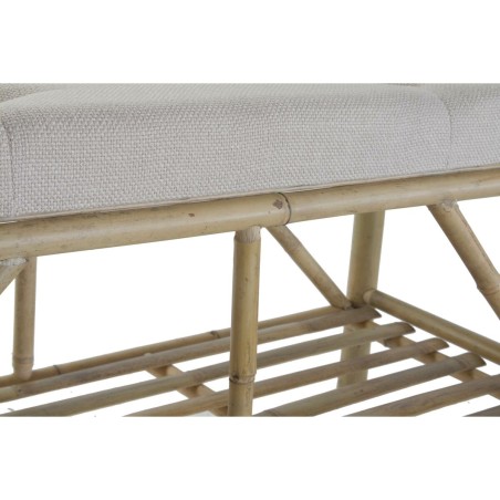 Panca DKD Home Decor Naturale Beige Marrone Cotone Bambù (100 x 44 x