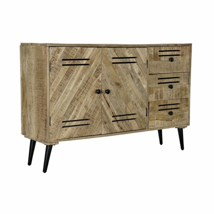 Aparador DKD Home Decor  Negro Metal Madera de mango 140 x 40 x 93 cm