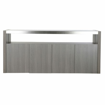 Buffet DKD Home Decor  Gris Aluminium Verre Chêne Verre trempé 165 x 2