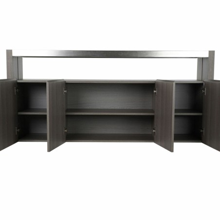Anrichte DKD Home Decor  Grau Aluminium Kristall Eg Verre trempé 165