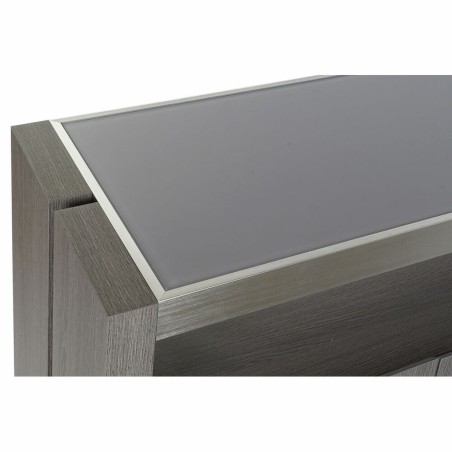 Anrichte DKD Home Decor  Grau Aluminium Kristall Eg Verre trempé 165