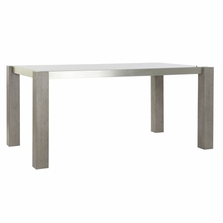 Eettafel DKD Home Decor Kristal Grijs Aluminium Ek Gehard glas (162 x