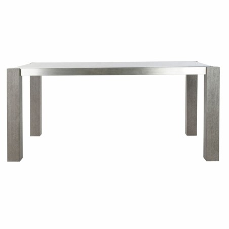 Mesa de Comedor DKD Home Decor Cristal Gris Aluminio Roble Cristal Tem