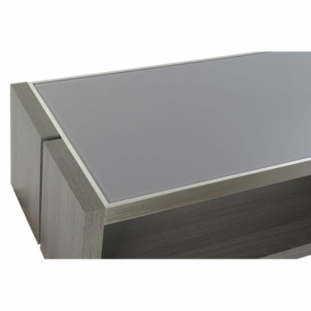 Table Basse DKD Home Decor Verre Aluminium Chêne Verre trempé (120 x