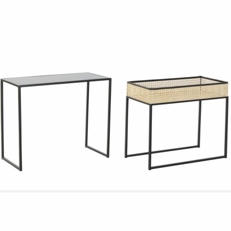 Hoofdtafel DKD Home Decor Zwart Natuurlijk 60 x 30 x 50 cm