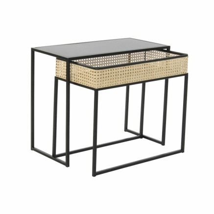 Mesa de Centro DKD Home Decor Negro Natural 60 x 30 x 50 cm 2