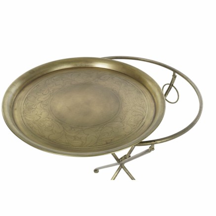 Mesa auxiliar DKD Home Decor Dorado Latón (47,5 x 47,5 x 64,5 cm) 2