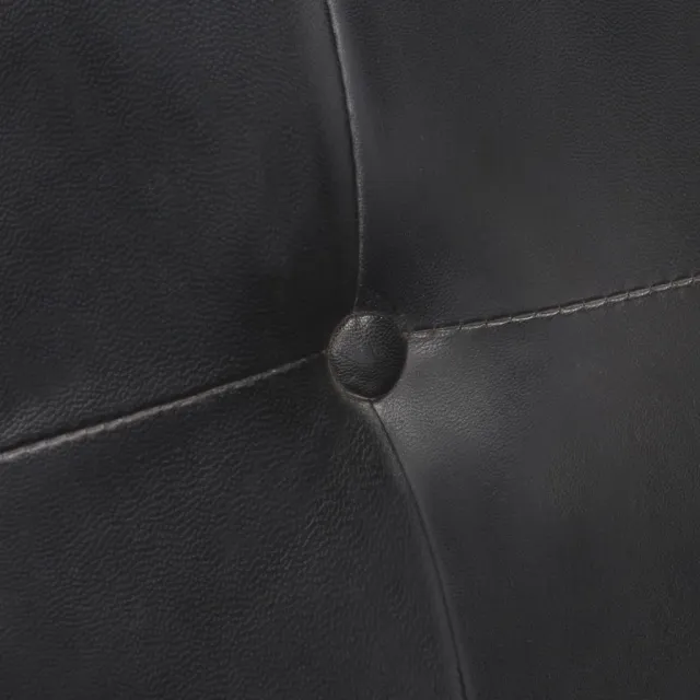 Chaises à manger cantilever lot de 2 noir cuir véritable