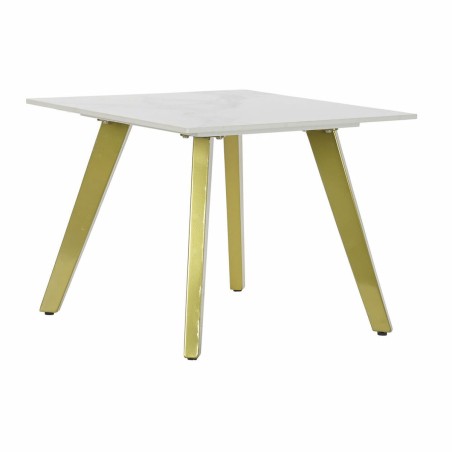 Kleine bijzettafel DKD Home Decor Wit Gouden 60 x 60 x 48 cm
