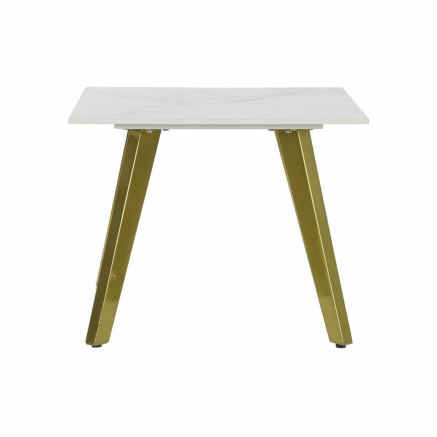 Petite Table d'Appoint DKD Home Decor Blanc Doré 60 x 60 x 48 cm 2