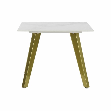Kleine bijzettafel DKD Home Decor Wit Gouden 60 x 60 x 48 cm