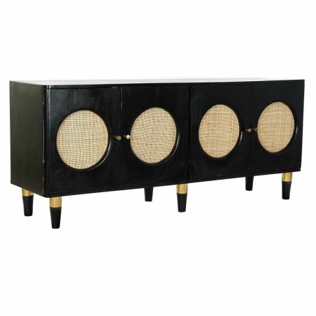 Dressoir DKD Home Decor  Zwart Natuurlijk Rotan Mangohout 150 x 40 x 6