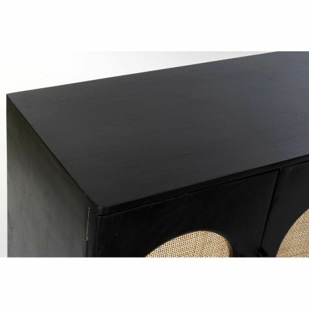 Dressoir DKD Home Decor  Zwart Natuurlijk Rotan Mangohout 150 x 40 x 6