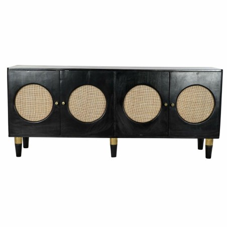 Dressoir DKD Home Decor  Zwart Natuurlijk Rotan Mangohout 150 x 40 x 6