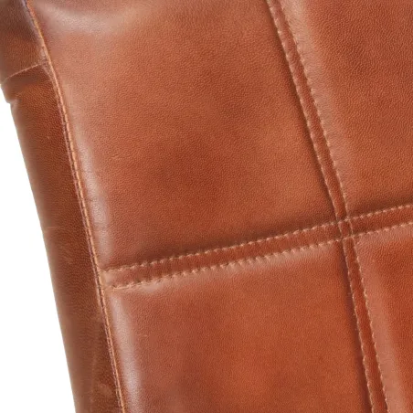 Chaises à manger cantilever lot de 2 marron cuir véritable