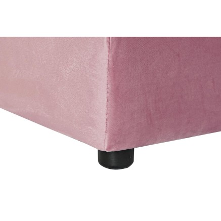 Poggiapiedi DKD Home Decor Rosa Poliestere Moderno (55 x 55 x 30 cm) 2