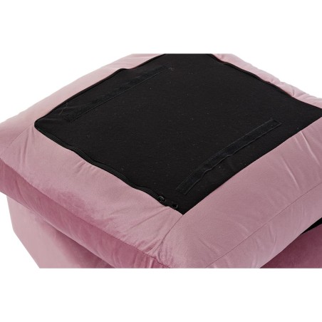 Voetensteun DKD Home Decor Roze Polyester Modern (55 x 55 x 30 cm)