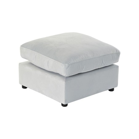 Reposapiés DKD Home Decor Madera Poliéster Celeste Moderno (55 x 55