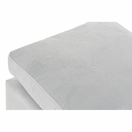 Repose-pied DKD Home Decor Bois Polyester Celeste Moderne (55 x 55 x 3