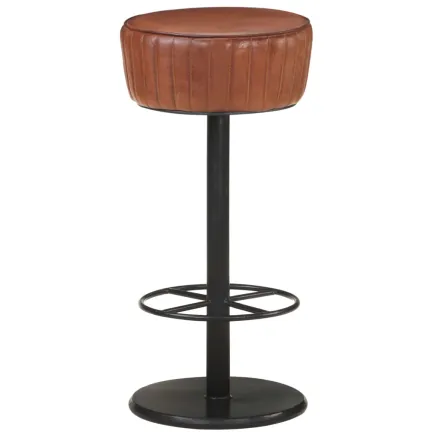 Tabouret de bar Marron Cuir véritable