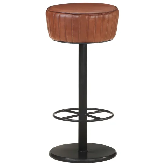 Tabouret de bar Marron Cuir véritable