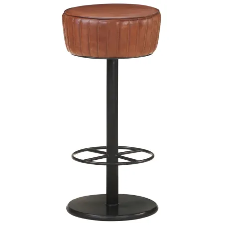 Tabouret de bar Marron Cuir véritable