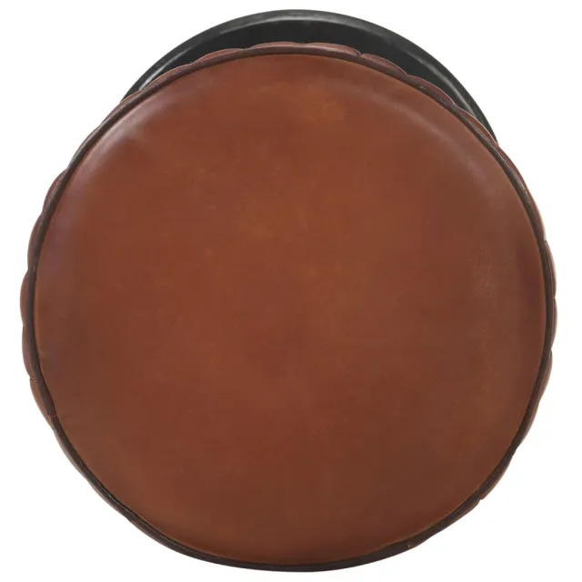 Tabouret de bar Marron Cuir véritable