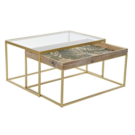 Hoofdtafel DKD Home Decor Gouden Natuurlijk 90 x 60 x 45 cm