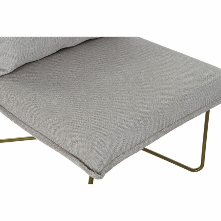 Leunstoel DKD Home Decor 66 x 78 x 75 cm Beige Gouden Metaal