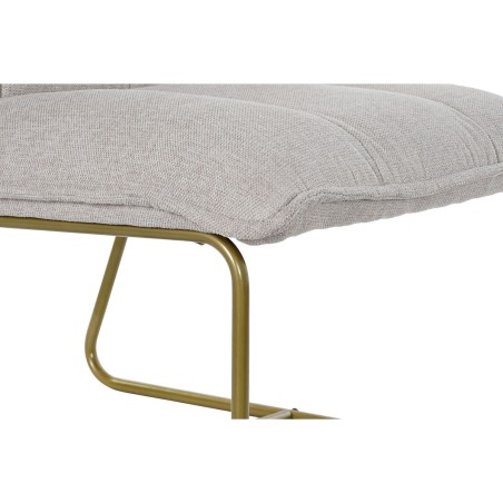 Poltrona DKD Home Decor Beige Dorato Metallo Poliestere (66 x 71 x 77