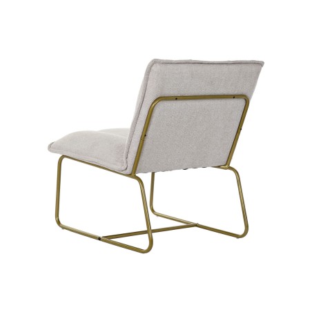 Poltrona DKD Home Decor Beige Dorato Metallo Poliestere (66 x 71 x 77