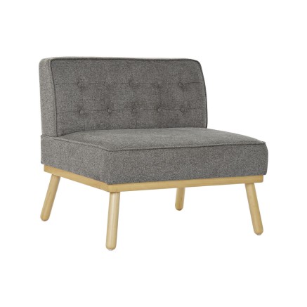Poltrona DKD Home Decor 80 x 66 x 72 cm Abete Legno Marrone Grigio scu