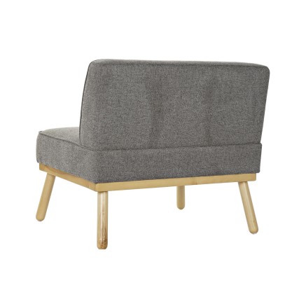 Armchair DKD Home Decor 80 x 66 x 72 cm Fir Wood Brown Dark grey 2