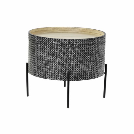 kleines Beistelltischchen DKD Home Decor Schwarz Silberfarben 45 x 45