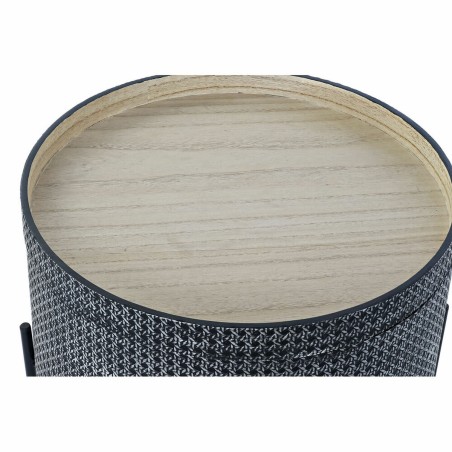 Kleine bijzettafel DKD Home Decor Zwart Zilverkleurig 45 x 45 x 39 cm