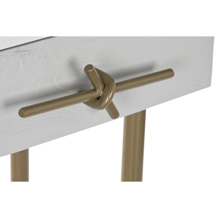 Meuble d'Entrée DKD Home Decor Blanc Doré 90 x 45 x 74 cm 2