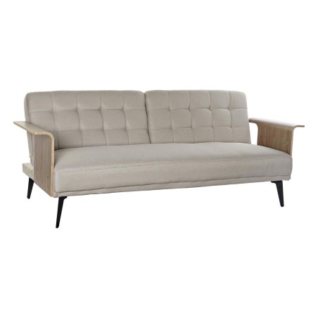Divano Letto DKD Home Decor 203 x 87 x 81 cm Nero Beige Metallo Marron