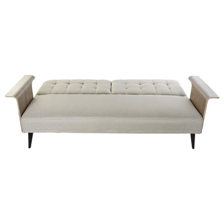 Divano Letto DKD Home Decor 203 x 87 x 81 cm Nero Beige Metallo Marron
