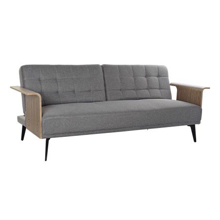 Slaapbank DKD Home Decor Bruin Grijs Metaal Stads 203 x 87 x 81 cm