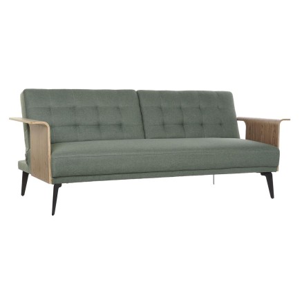 Canapé Convertible DKD Home Decor 203 x 87 x 81 cm Noir Métal Marron