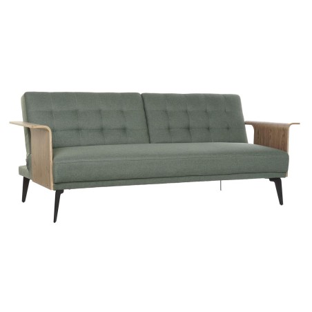 Slaapbank DKD Home Decor 203 x 87 x 81 cm Zwart Metaal Bruin Groen