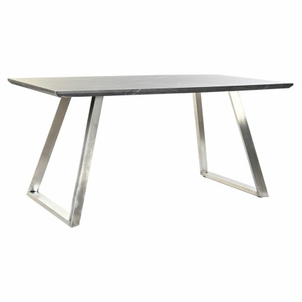 Tavolo da Pranzo DKD Home Decor Nero Acciaio Legno MDF 160 x 90 x 76 c