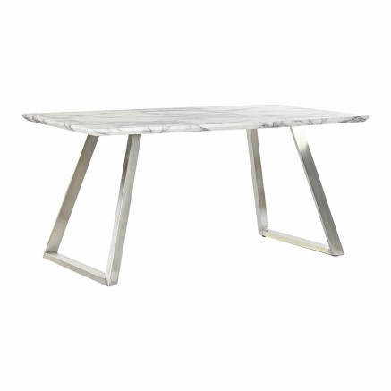 Mesa de Comedor DKD Home Decor Acero Blanco 160 x 90 x 76 cm Madera MD